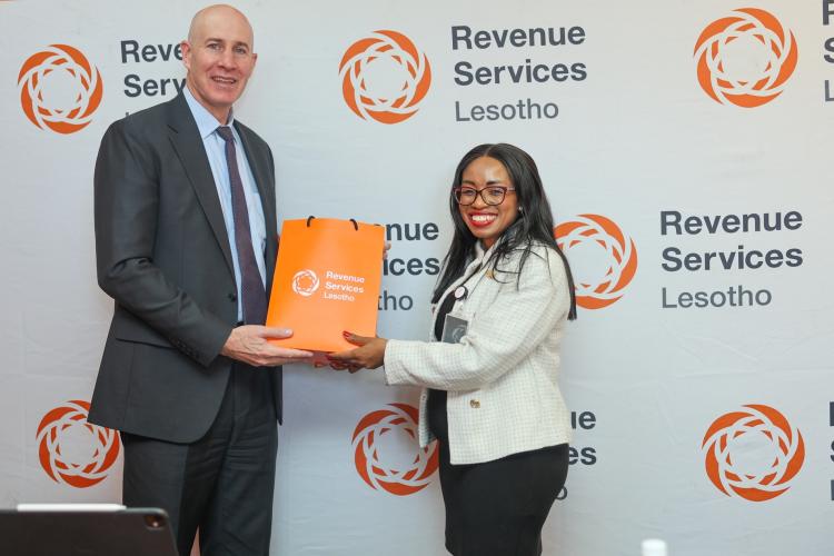 The United States Ambassador to Lesotho, His Excellency Thomas Hines, paid a courtesy call to the Commissioner General of the Revenue Services Lesotho (RSL), Mrs. 'Mathabo Mokoko.